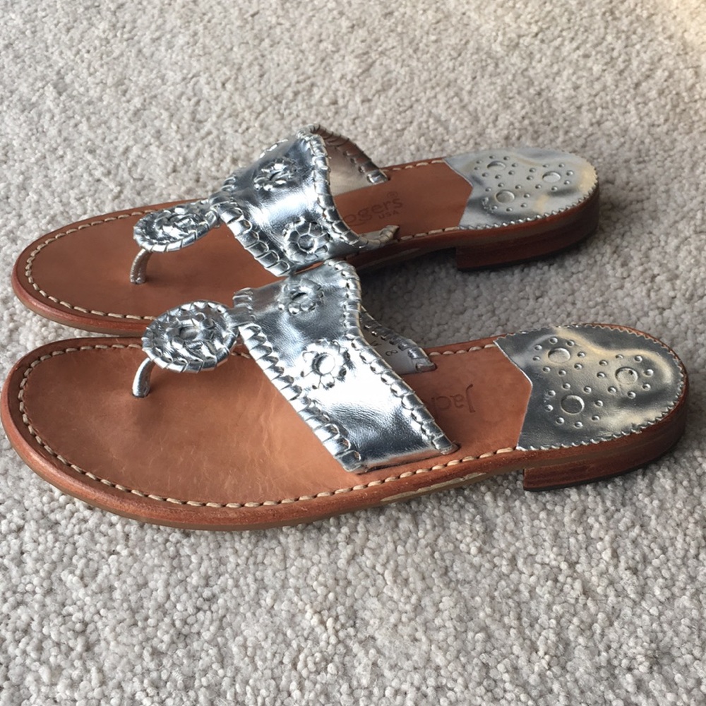 Jack Rogers  size 8  Silver Sandals